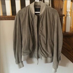 All saints suede bomber